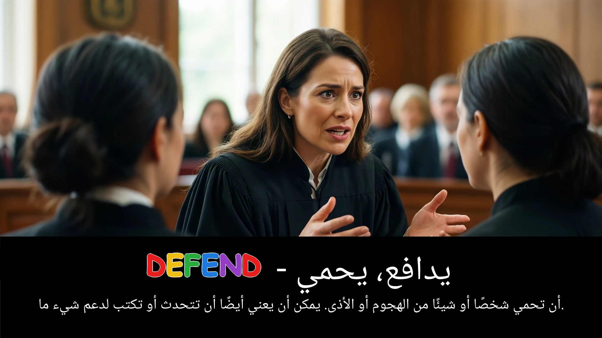 Arabic Illustration for defend